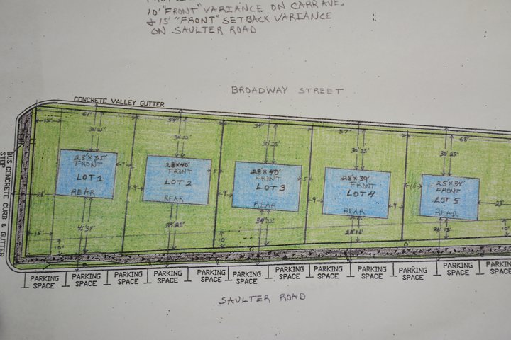 Proposed home designs on Broadway