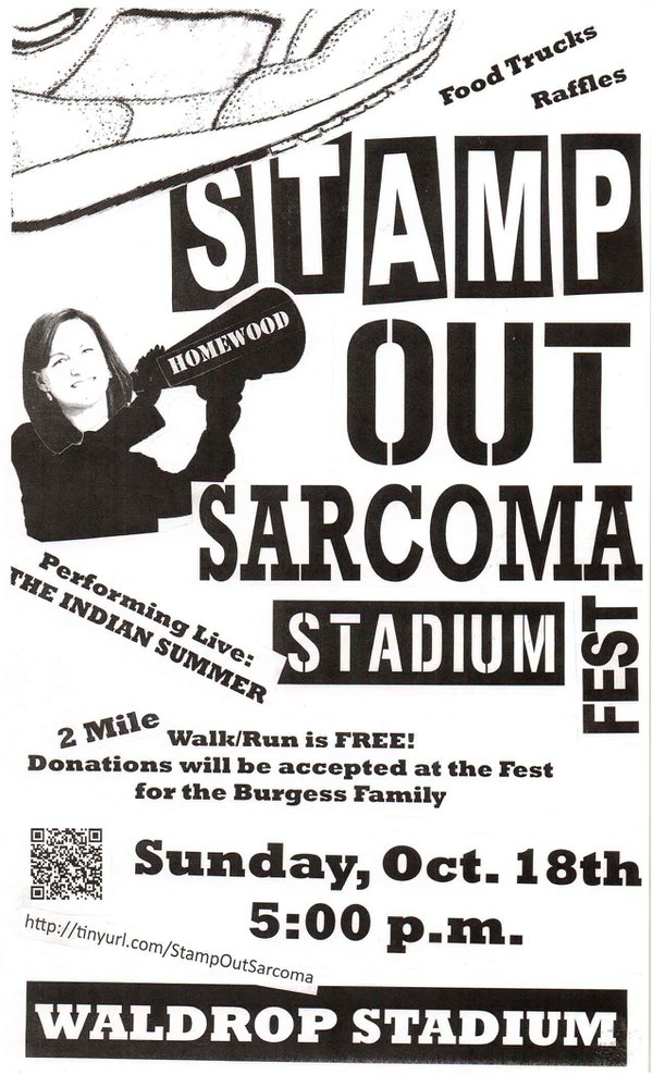 Stamp Out Sarcoma Stadium Fest Poster