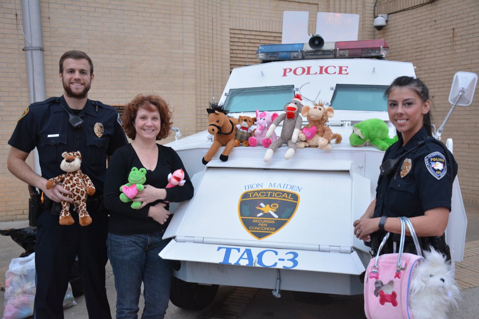 donating stuffed animals to fire department